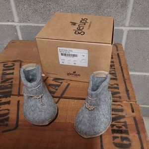 NWT GLERUPS INFANT'S SIZE 3.5 to 4 US 19 UK GREY BABY BOOTIES RETAIL $59.95